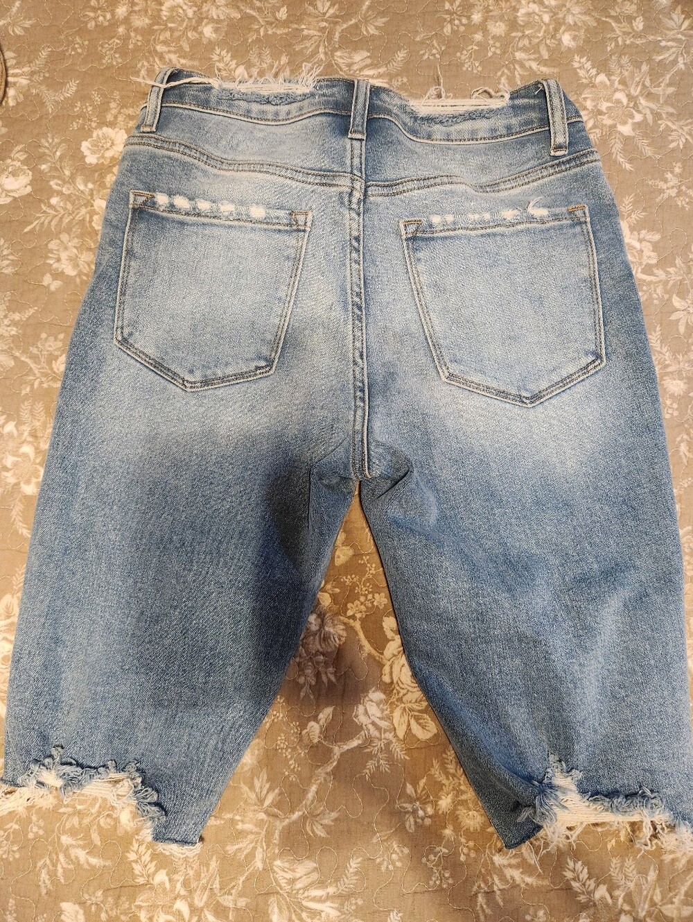 Vervet Light Blue Distressed Women's Jeans Shorts - Picture 2 of 4